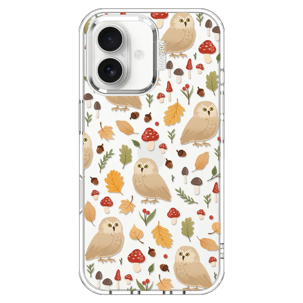 Autumn Owl Phone Case - iPhone 16 Plus Case Clear
