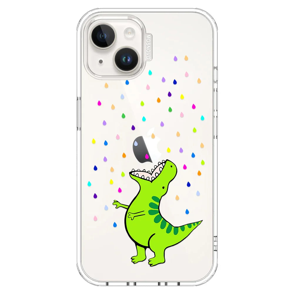 Rainbow Dinosaur Phone Case - iPhone 13 Case Clear