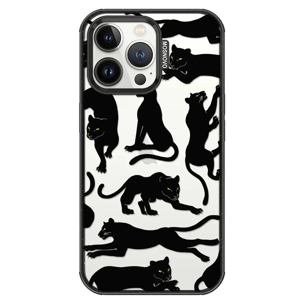 Black Panther Phone Case - iPhone 13 Pro Case Clear Black ShockStone