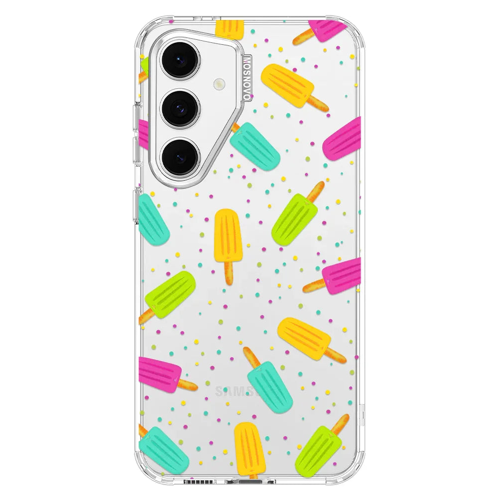 Rainbow Ice Pop Phone Case - Samsung Galaxy S24 FE Case Clear