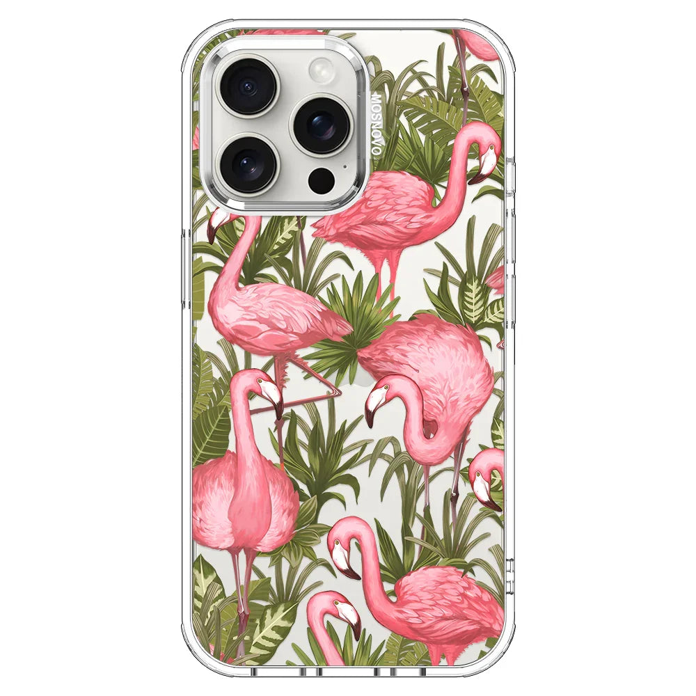 Flamingo Art Phone Case - iPhone 15 Pro Max Case Clear