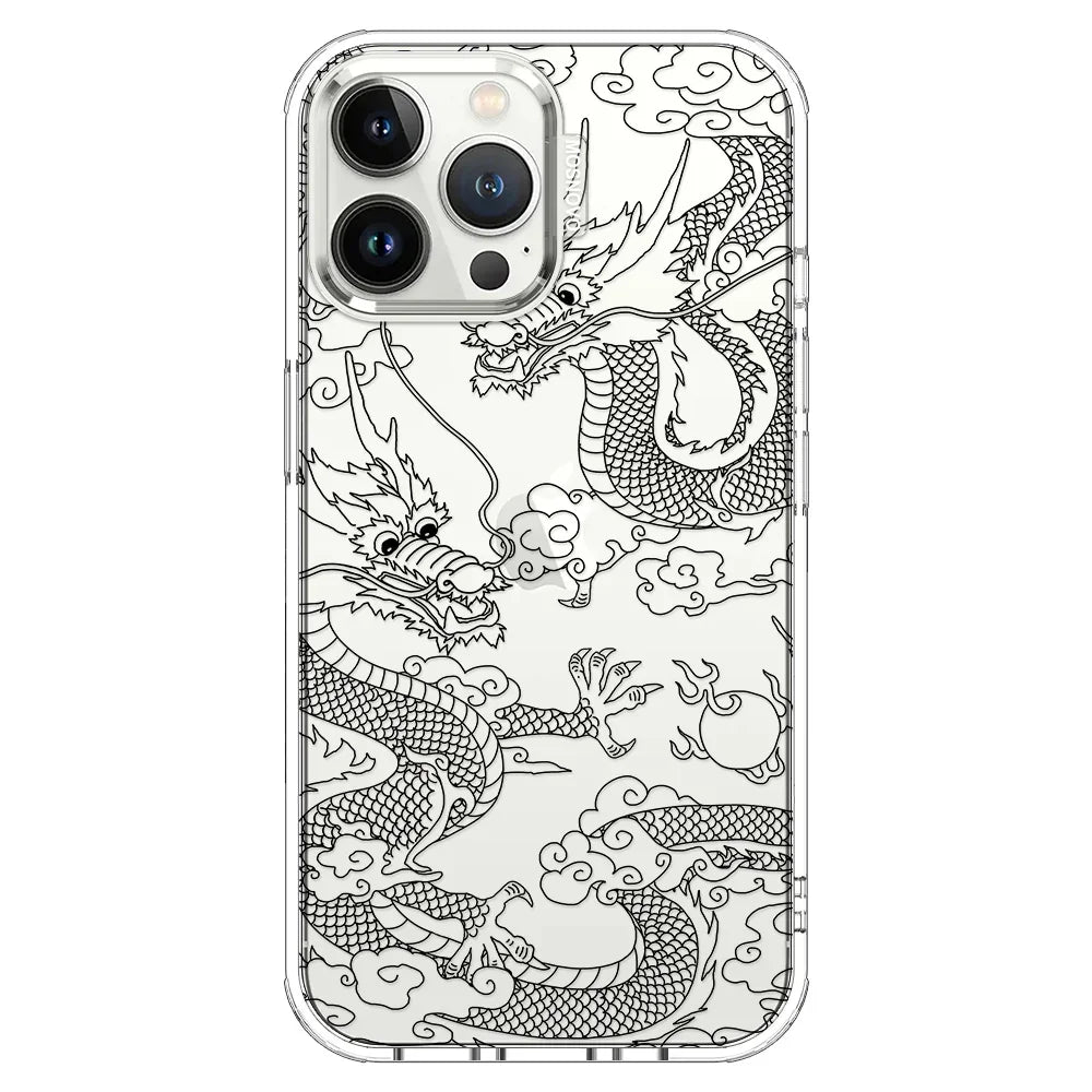 Black Dragon Phone Case - iPhone 13 Pro Max Case Clear
