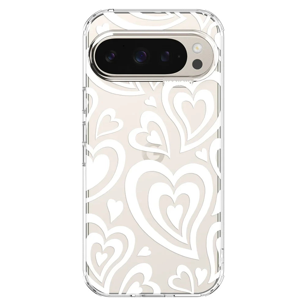 Twist Heart Phone Case - Google Pixel 9 Pro XL Case Clear