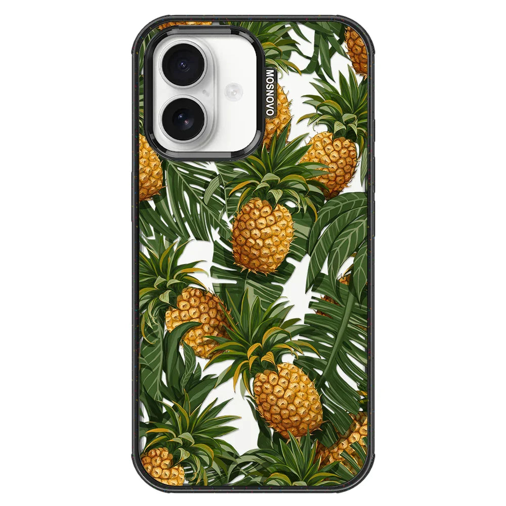 Pineapples Phone Case - iPhone 16 Case Clear Black ShockStone