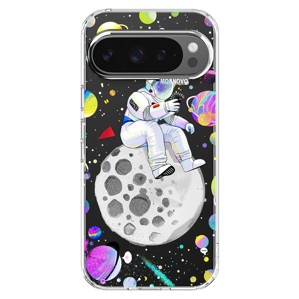 Astronaut Selfie Phone Case - Google Pixel 9 Pro Case Clear