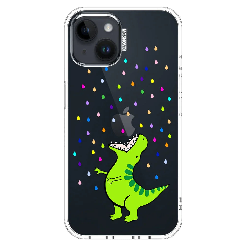 Rainbow Dinosaur Phone Case - iPhone 13 Case Clear
