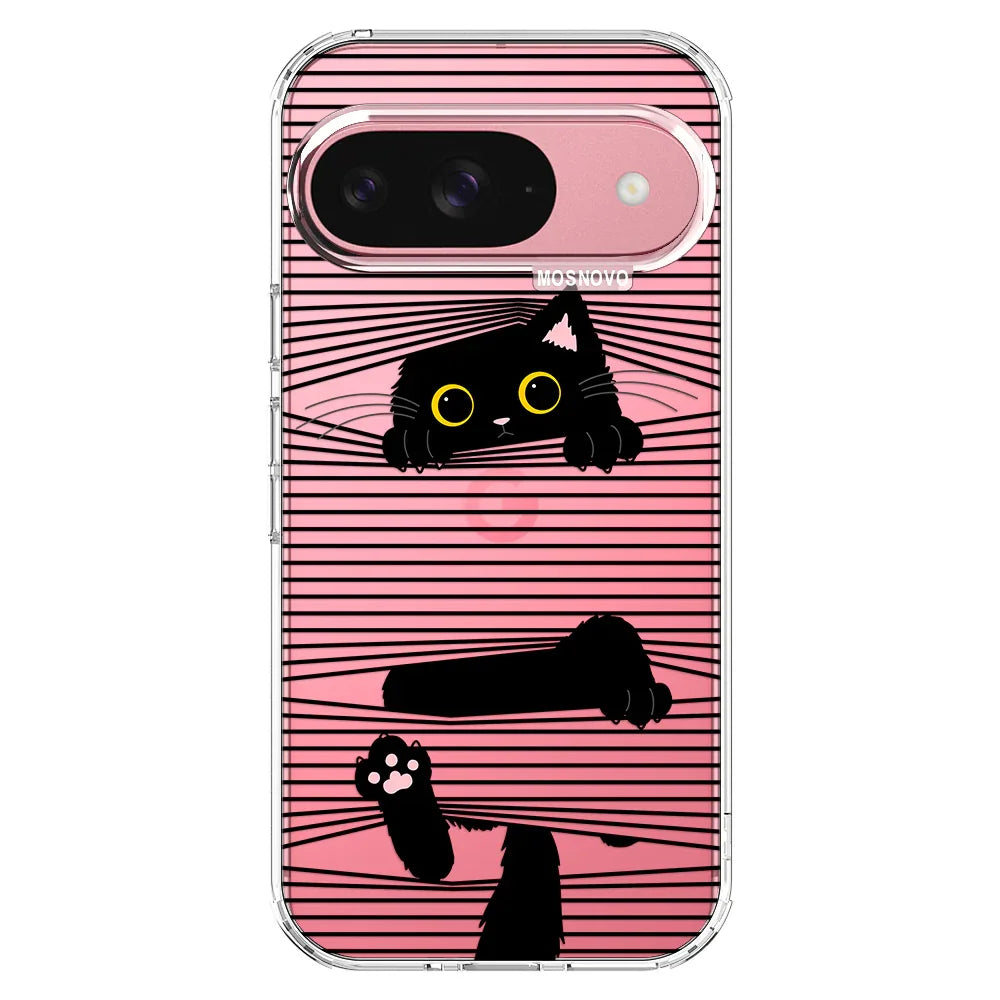 Hidden Black Cat Phone Case - Google Pixel 9 Case Clear