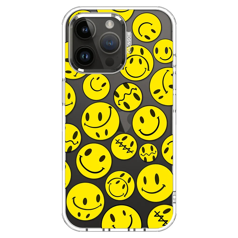 Smiley Face Phone Case - iPhone 14 Pro Max Case Clear