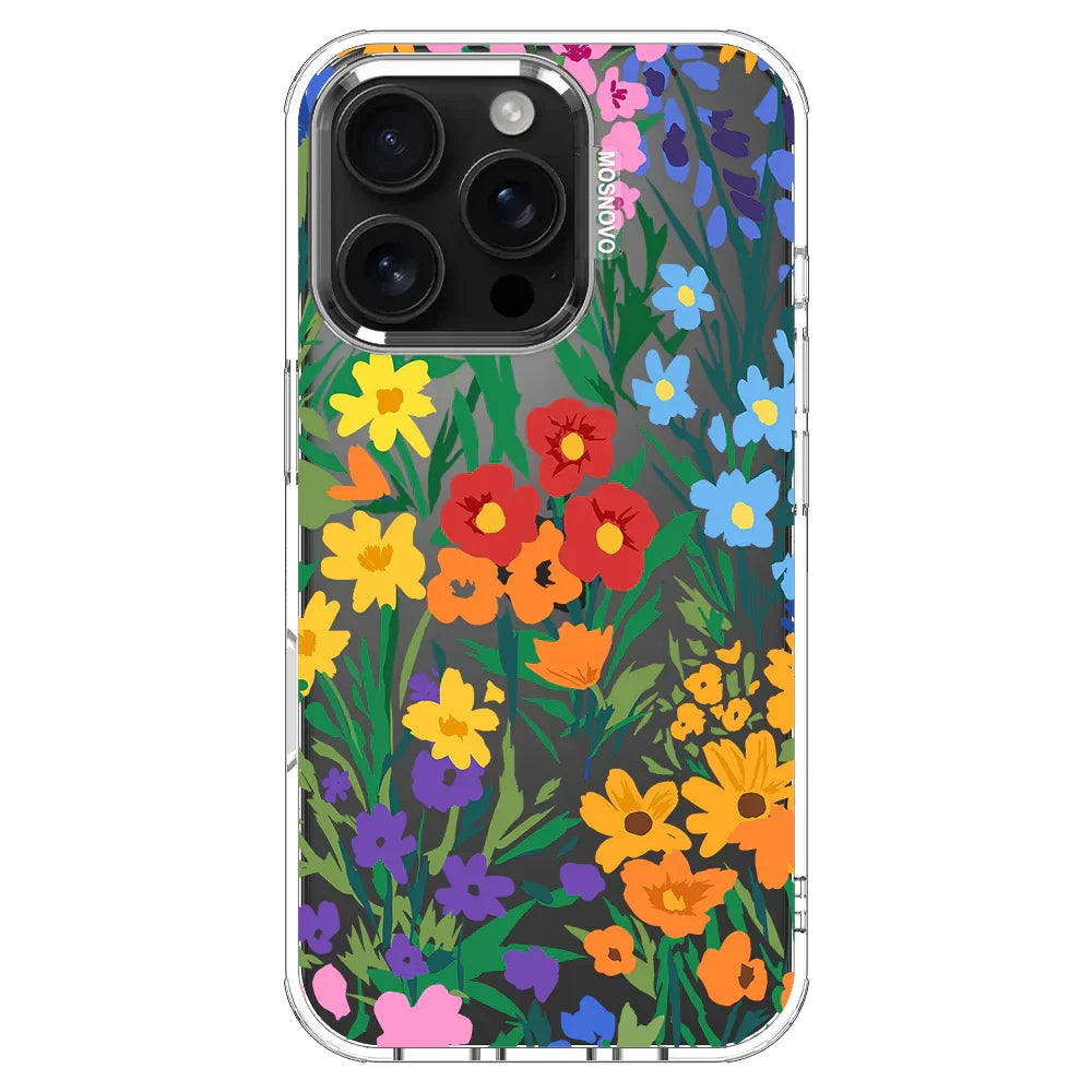 Spring Botanical Flower Floral Phone Case - iPhone 16 Pro Case Clear
