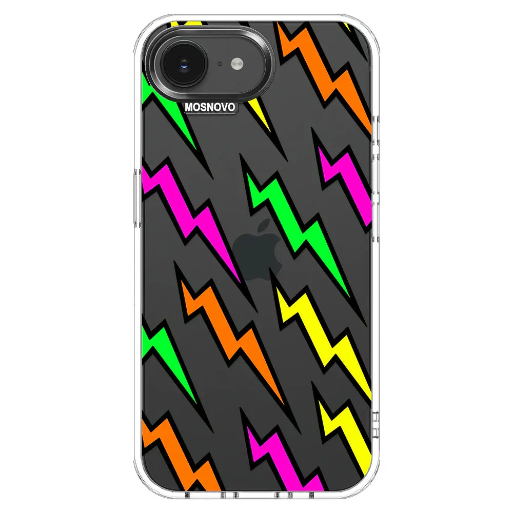 Colorful Lightning Phone Case - iPhone 16e Case Clear