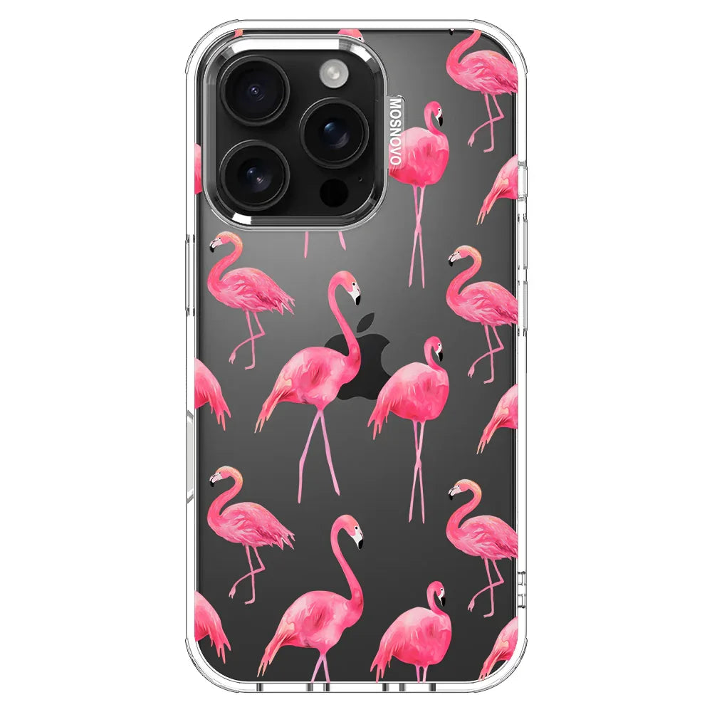 Flamingo Phone Case - iPhone 16 Pro Case Clear