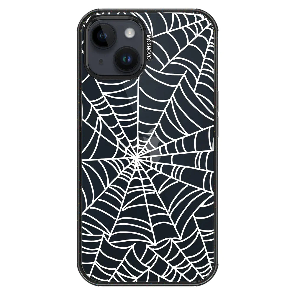 Spider Web Phone Case - iPhone 13 Case Clear Black ShockStone
