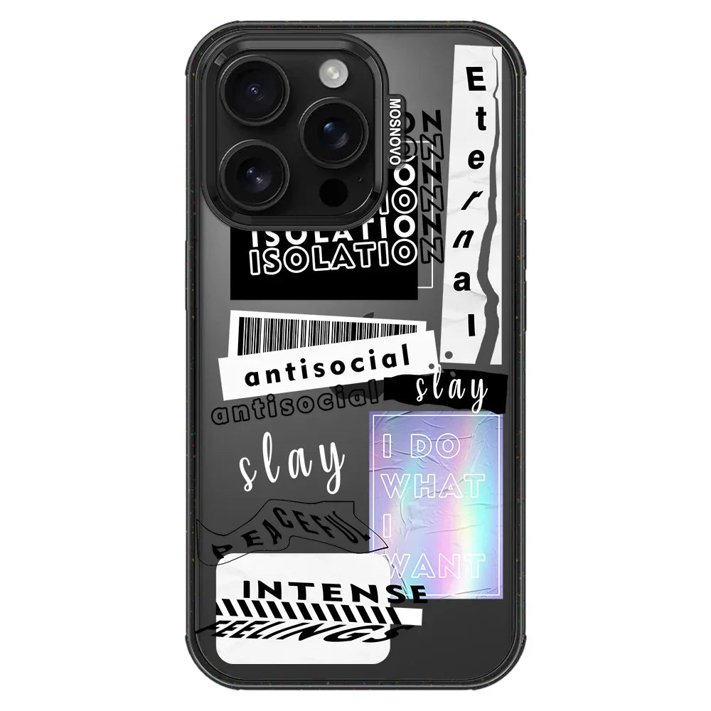 Slay Phone Case - iPhone 16 Pro Case Clear Black ShockStone