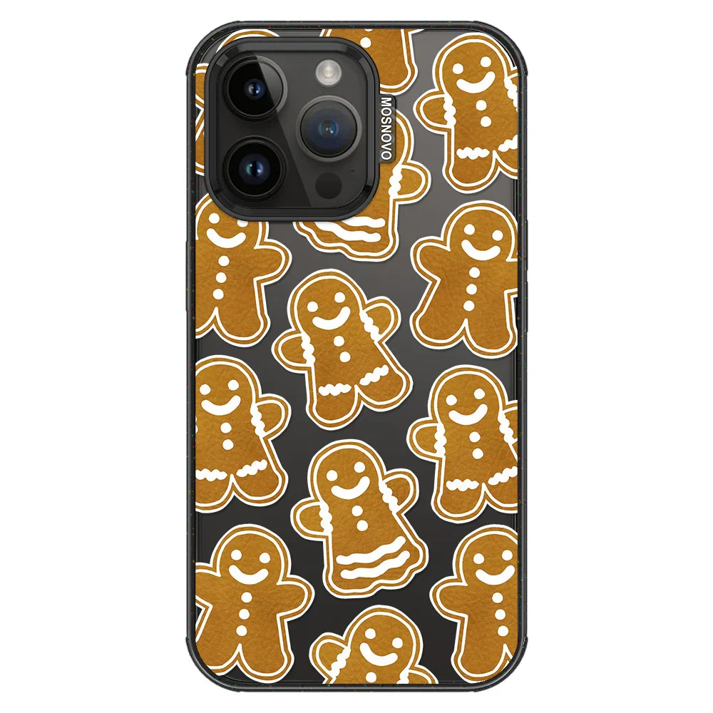 Ginger Breadman Phone Case - iPhone 14 Pro Max Case Clear Black ShockStone