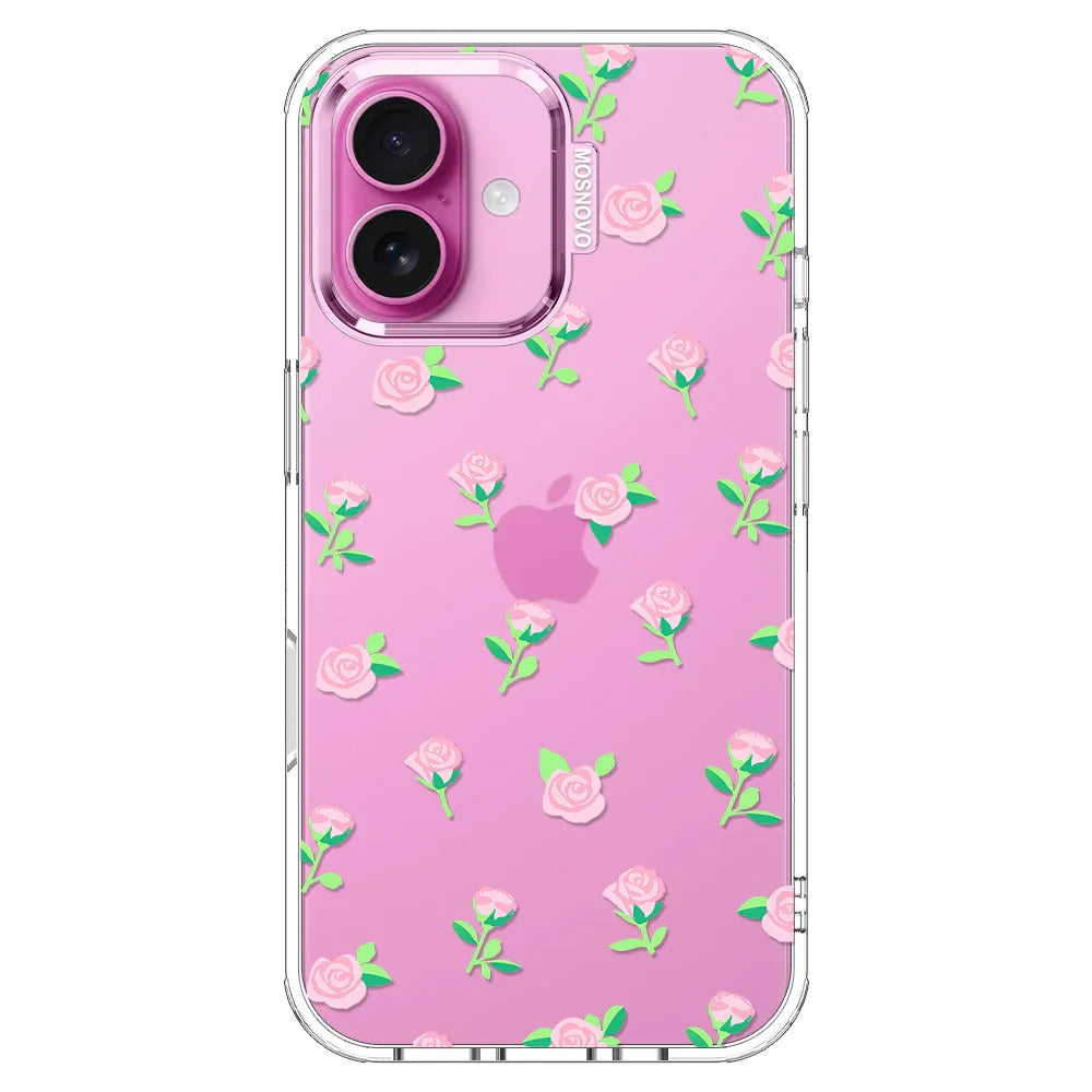 Pink Rose Floral Phone Case - iPhone 16 Case – MOSNOVO