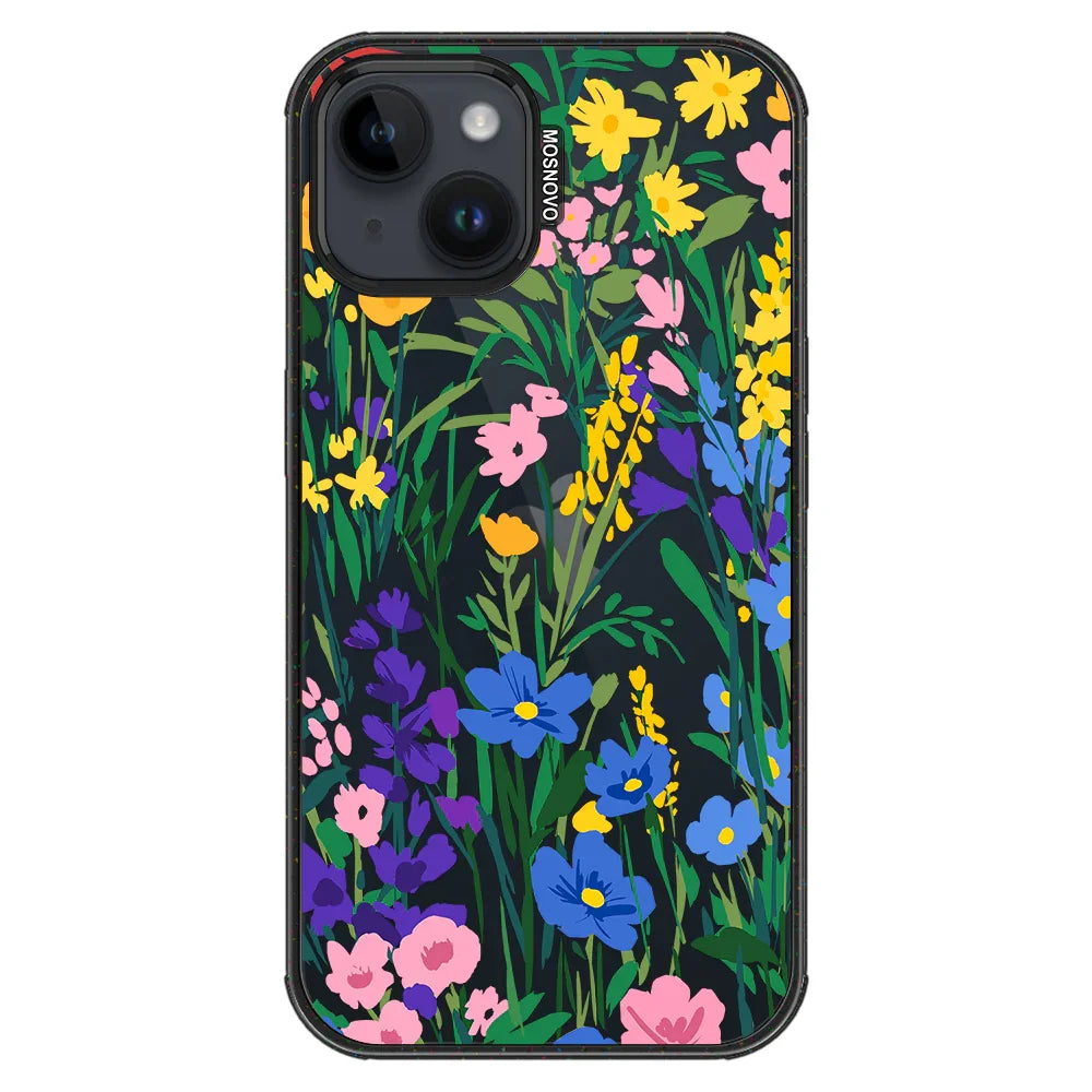 Spring Flower Phone Case - iPhone 13 Case Clear Black ShockStone