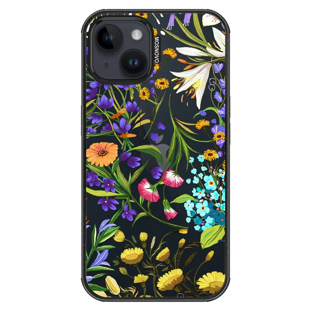 Summer Flower Holidays Phone Case - iPhone 13 Case Clear Black ShockStone