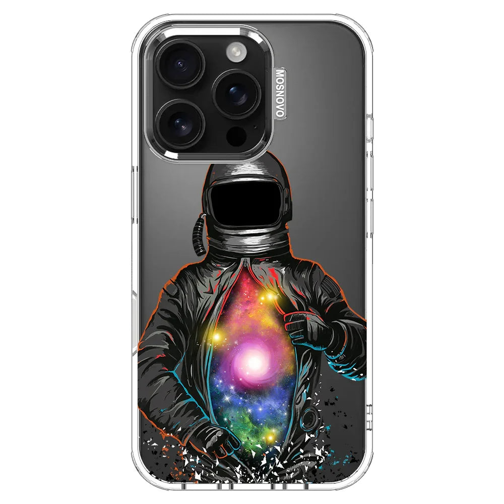 Mystery Astronaut Phone Case - iPhone 16 Pro Case Clear