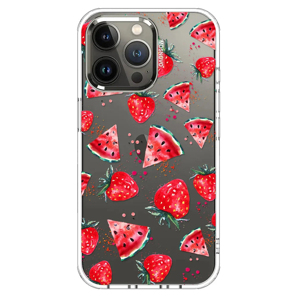 Watermelon Strawberry Phone Case - iPhone 13 Pro Case Clear