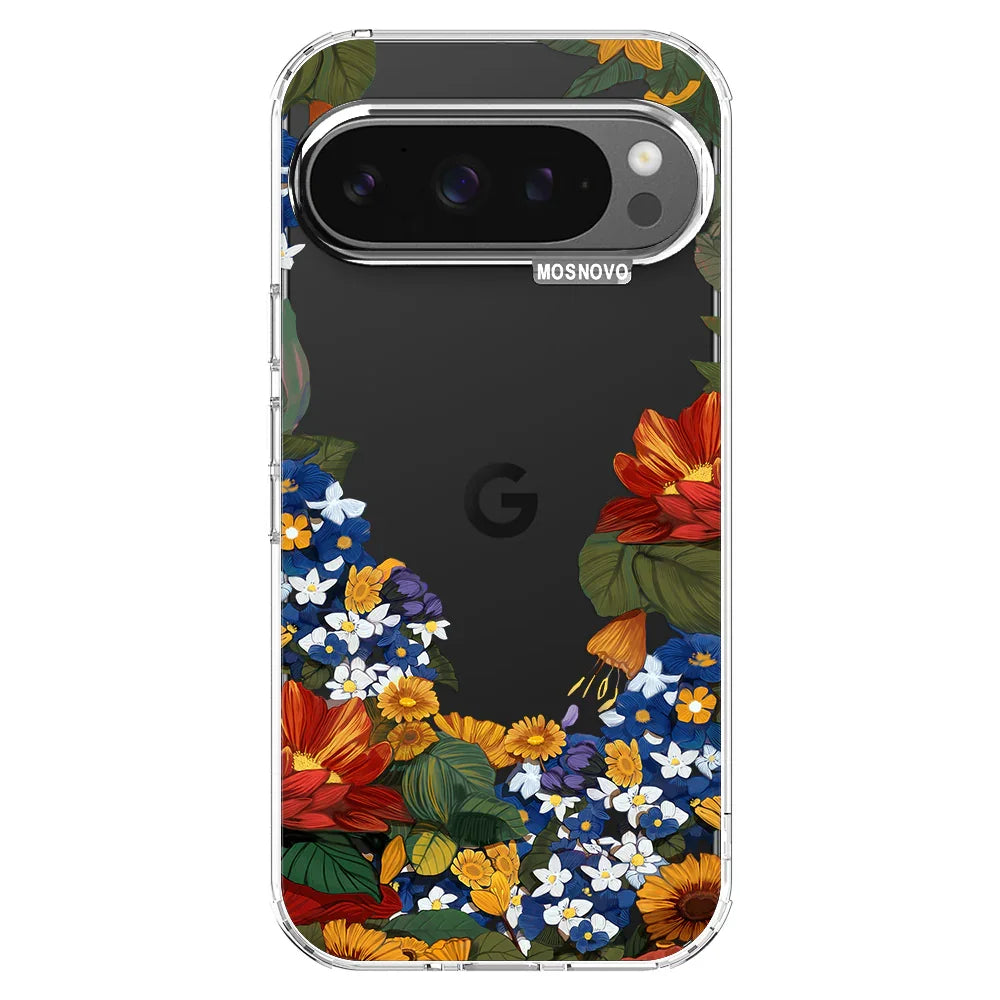 Floral Garden Phone Case - Google Pixel 9 Pro Case Clear