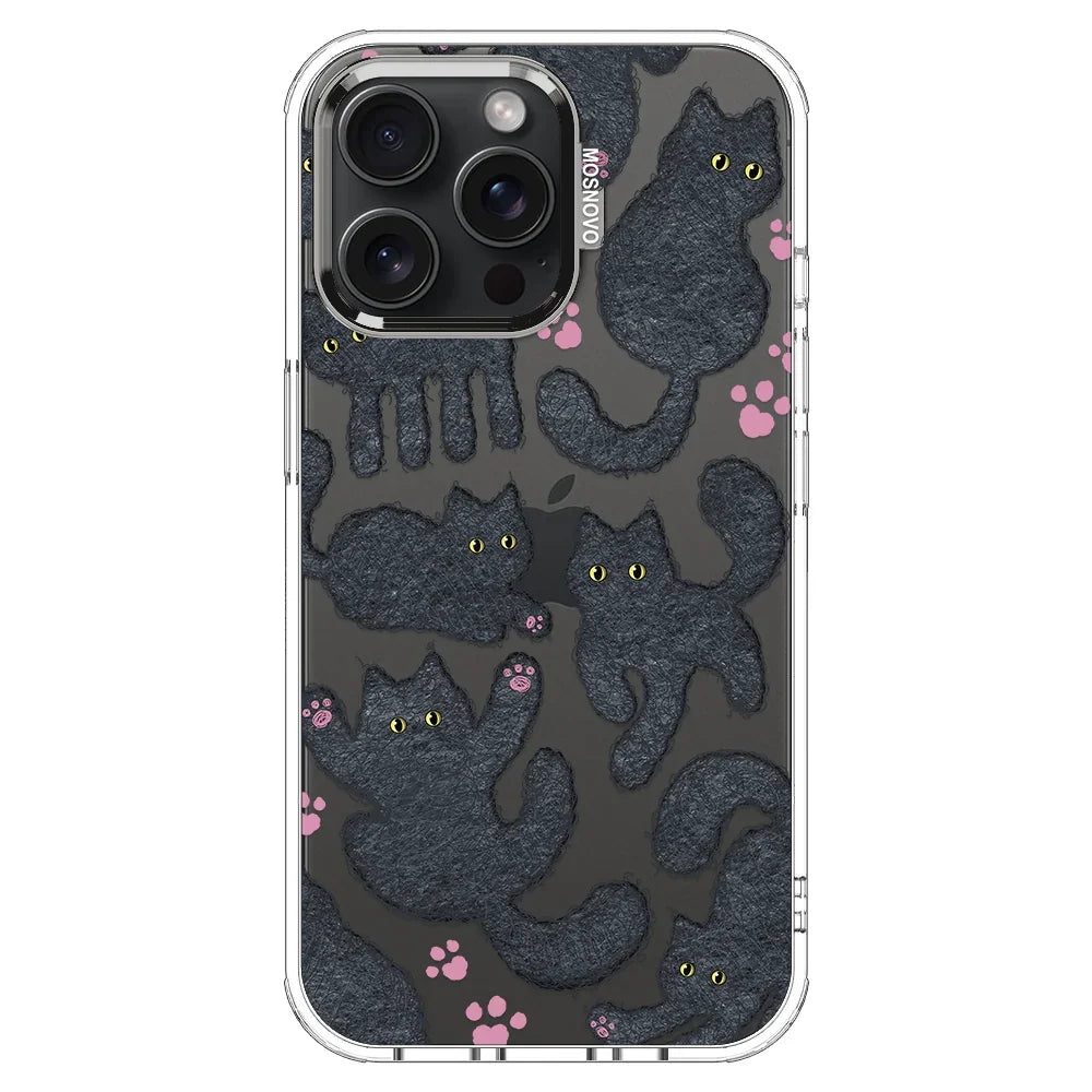 Black Furry Cat Phone Case - iPhone 15 Pro Max Case – MOSNOVO
