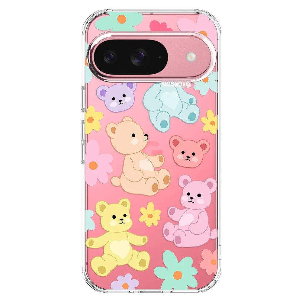 Cute Teddy Bear Phone Case - Google Pixel 9 Case Clear