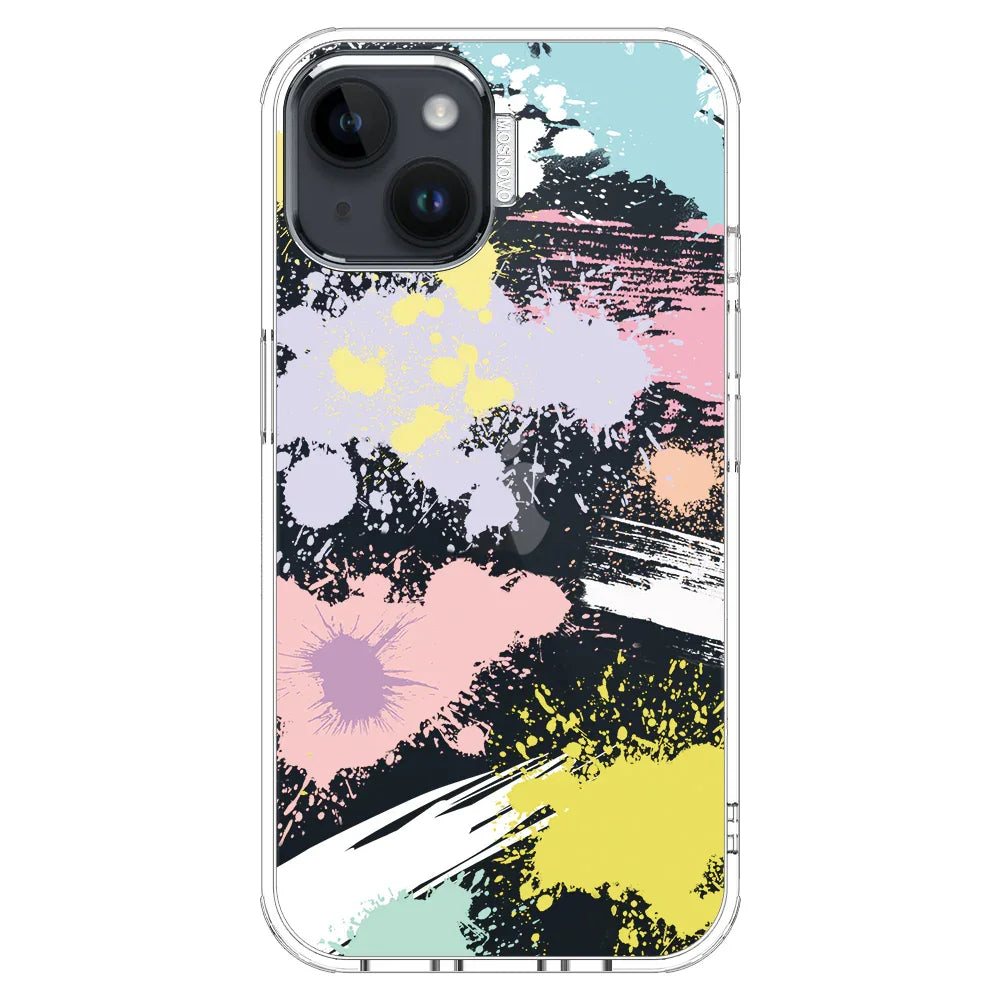 Splash Paint Phone Case - iPhone 14 Plus Case Clear