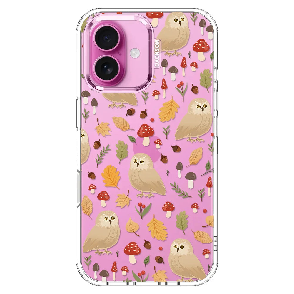 Autumn Owl Phone Case - iPhone 16 Plus Case Clear