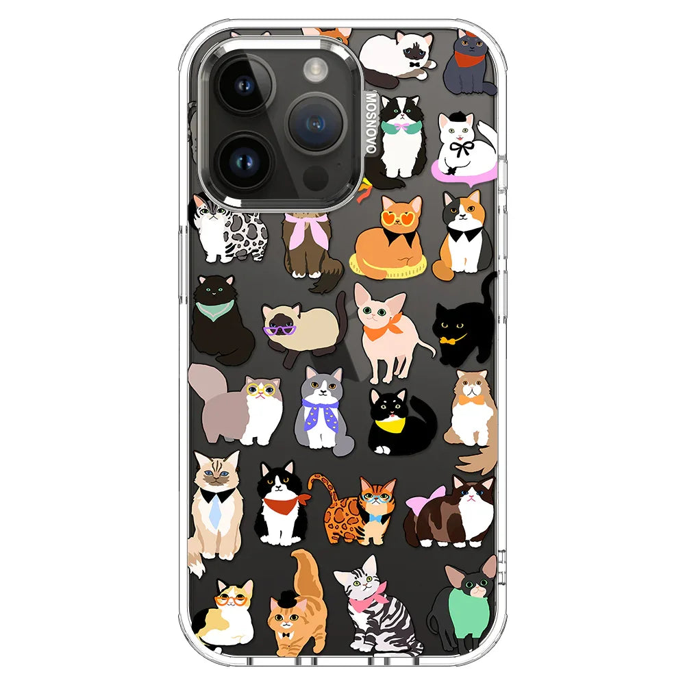 Cute Cat Phone Case - iPhone 14 Pro Max Case Clear