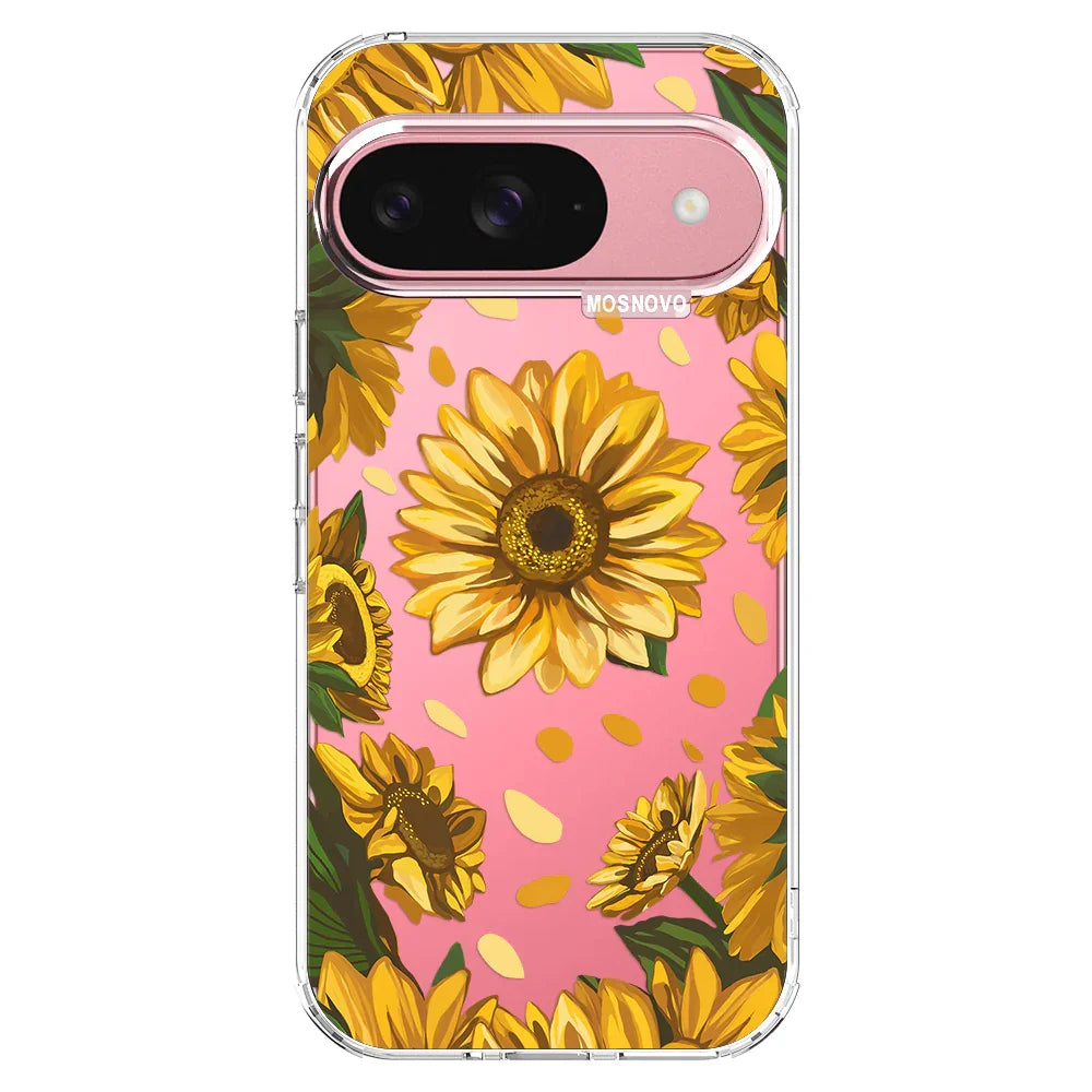 Sunflower Garden Phone Case - Google Pixel 9 Case Clear