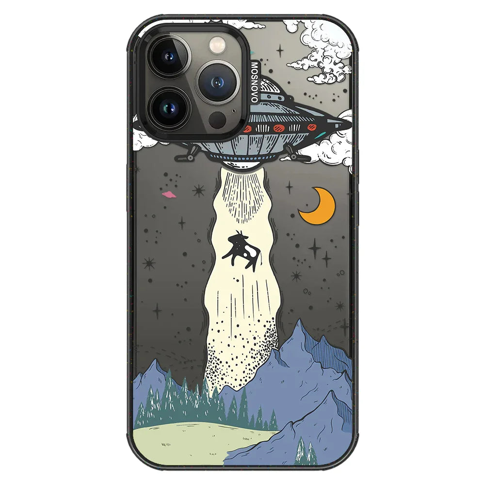 UFO Phone Case - iPhone 13 Pro Max Case Clear Black ShockStone