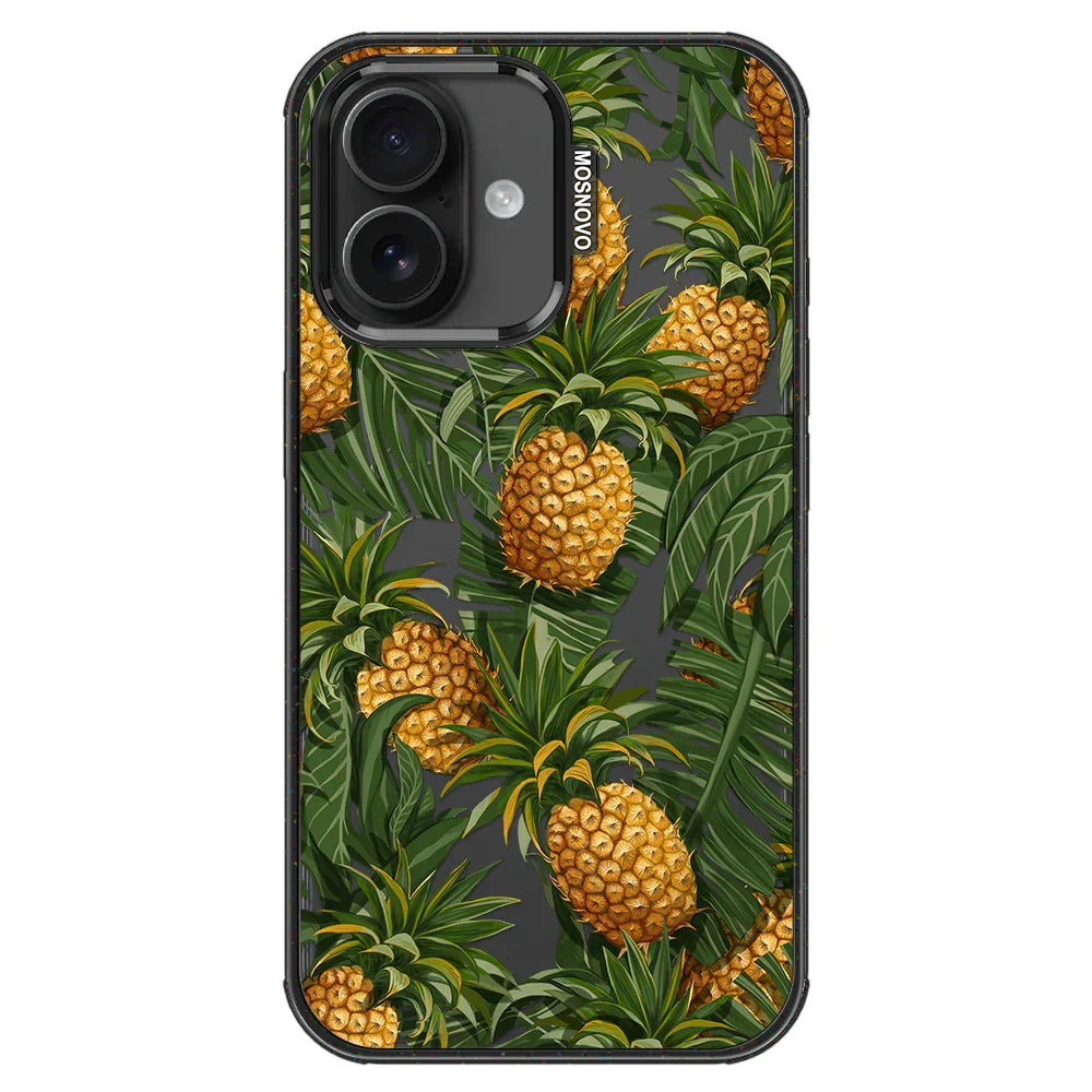 Pineapples Phone Case - iPhone 16 Case Clear Black ShockStone