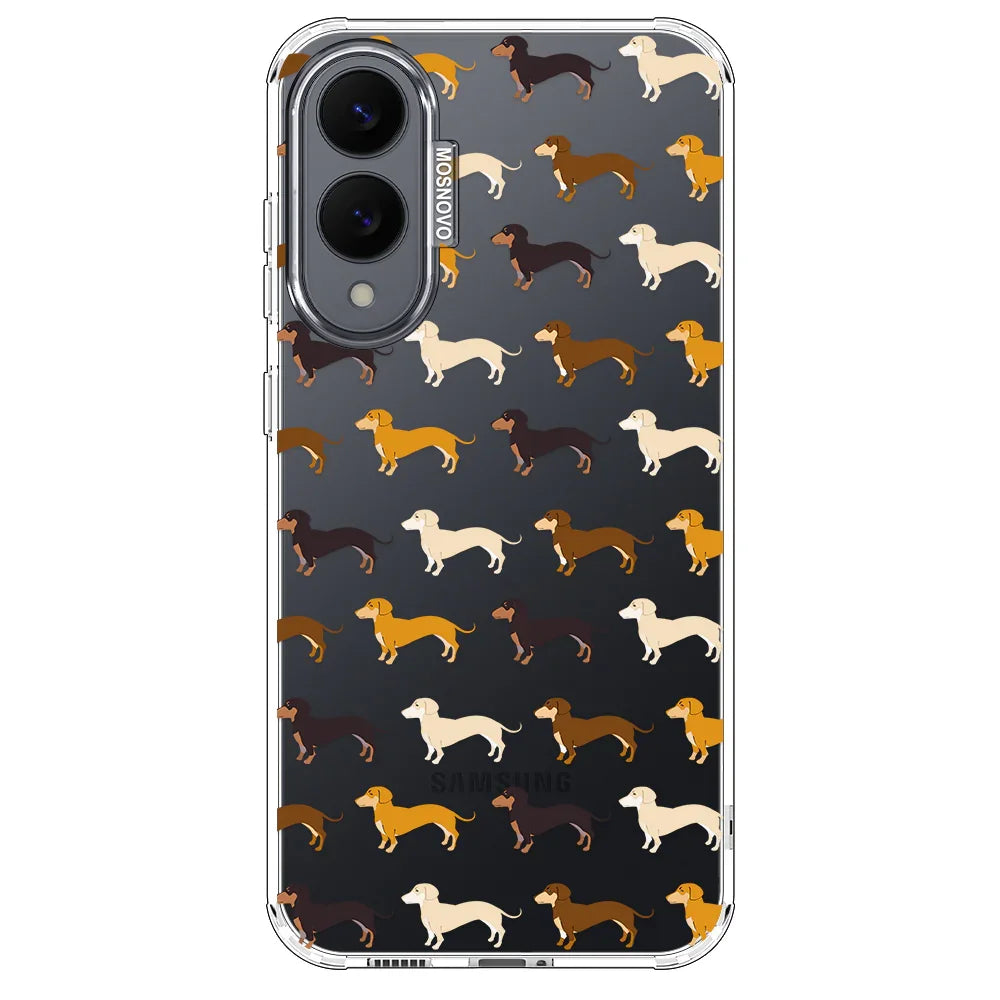 Cute Dachshund Phone Case Samsung Galaxy S25 Edge Case – MOSNOVO