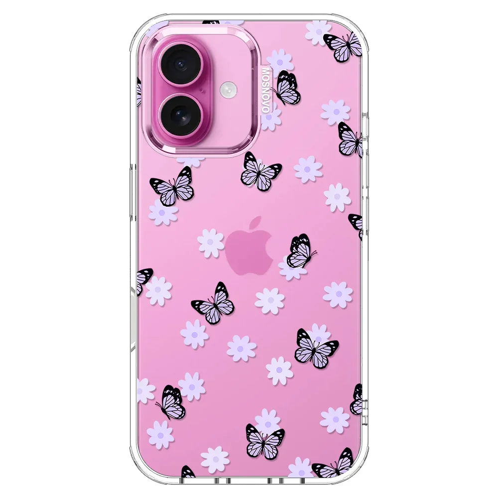 Lilac Butterfly Phone Case - iPhone 16 Case Clear