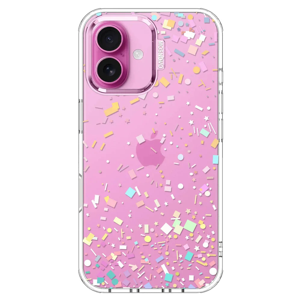 Confetti Phone Case - iPhone 16 Plus Case Clear