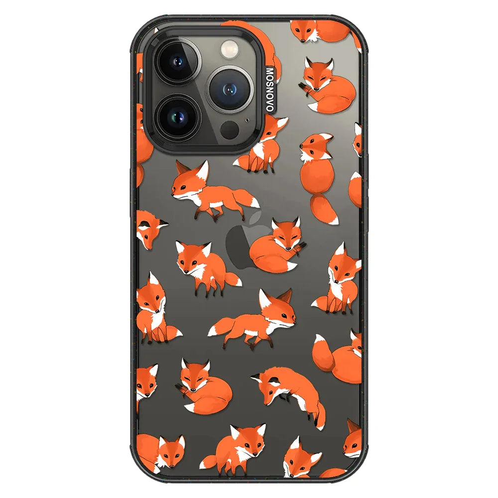 Fox Phone Case - iPhone 13 Pro Case Clear Black ShockStone
