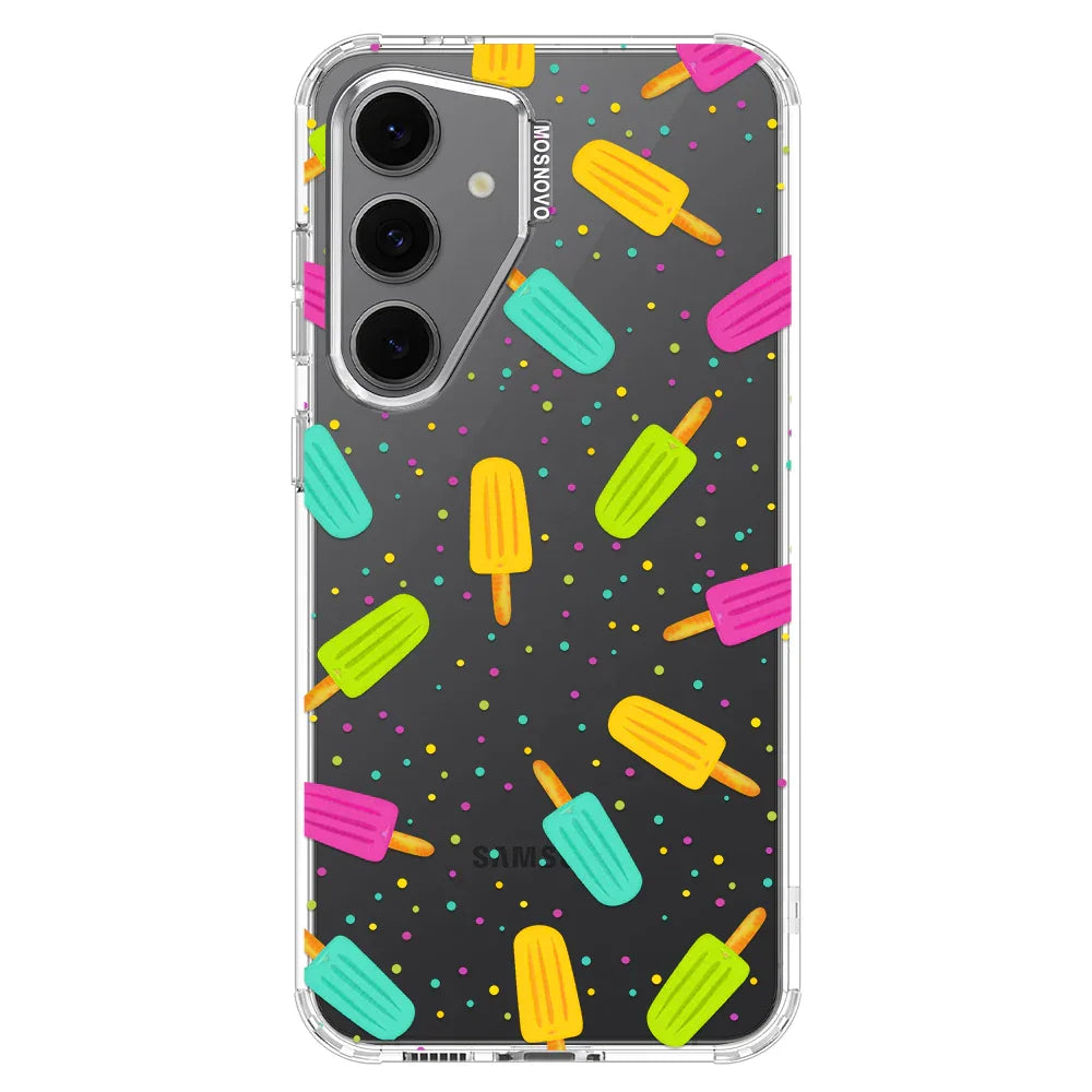 Rainbow Ice Pop Phone Case - Samsung Galaxy S24 FE Case Clear