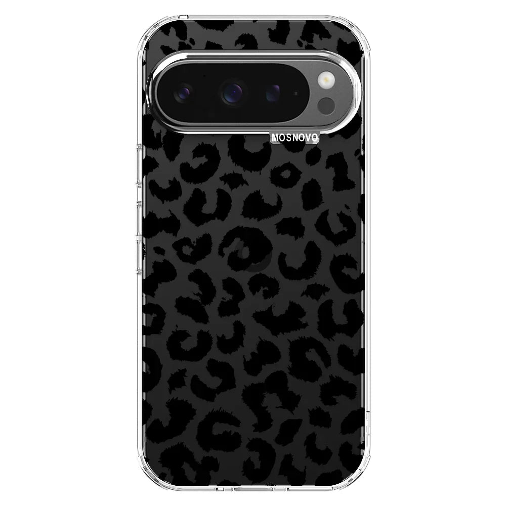Black Leopard Print Phone Case - Google Pixel 9 Pro XL Case Clear