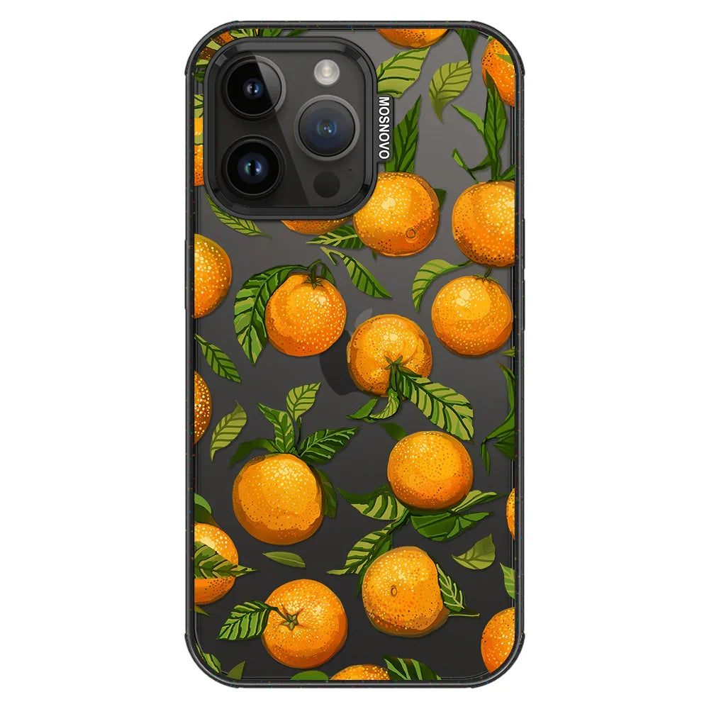 Tangerine Phone Case - iPhone 14 Pro Max Case Clear Black ShockStone