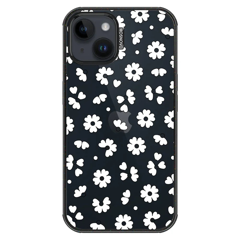 Floret Phone Case - iPhone 13 Case Clear Black ShockStone