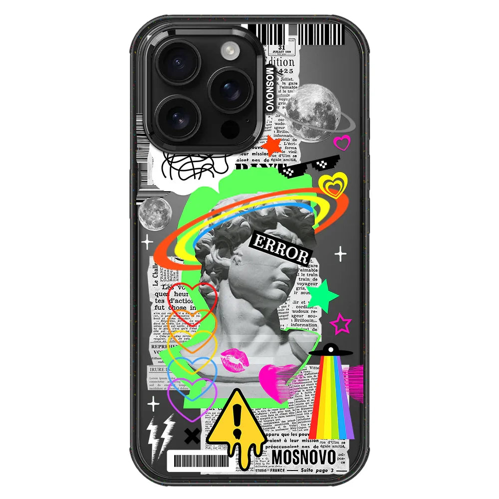Error Statue Art Phone Case - iPhone 16 Pro Max Case Clear Black ShockStone