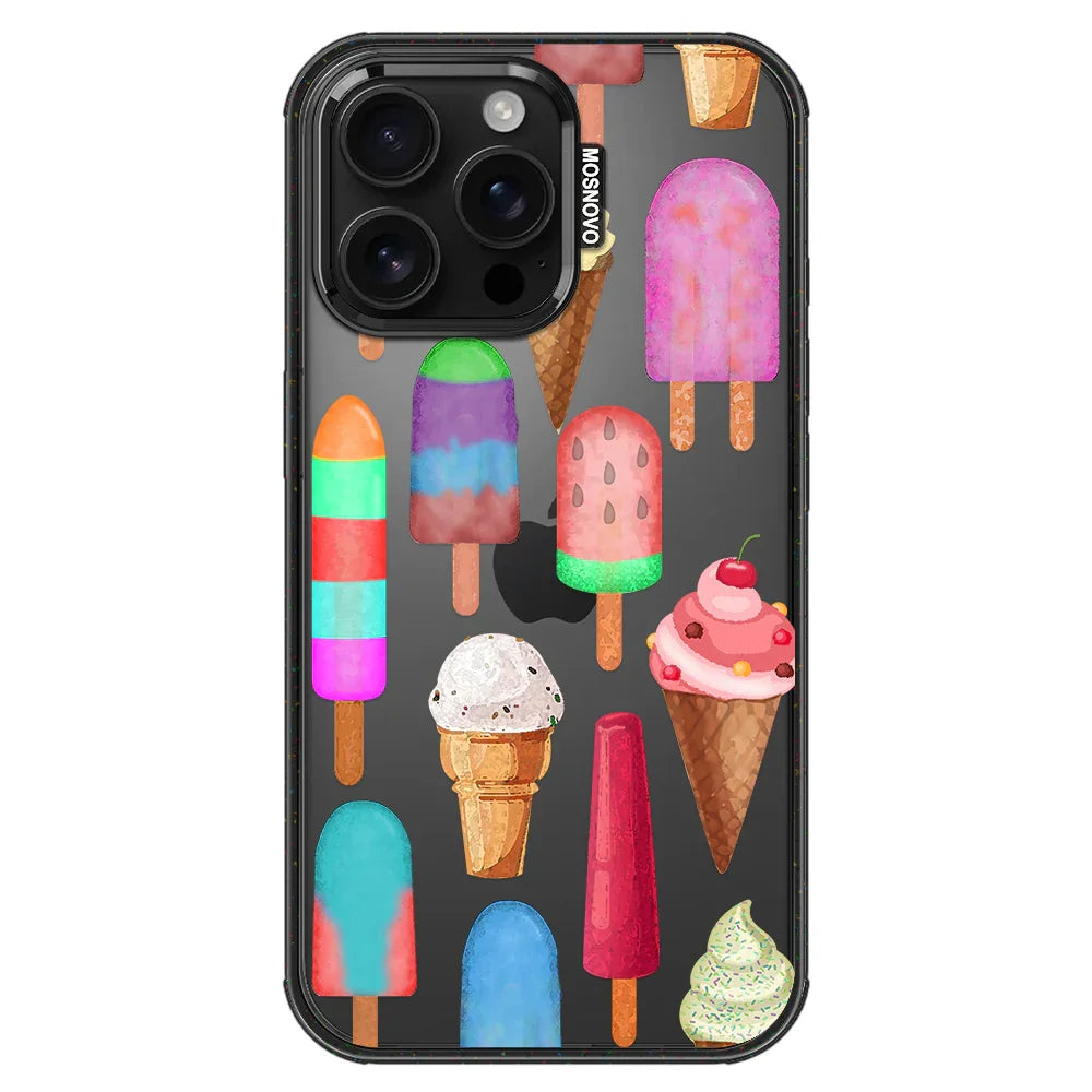 Ice Cream Phone Case - iPhone 16 Pro Max Case Clear Black ShockStone
