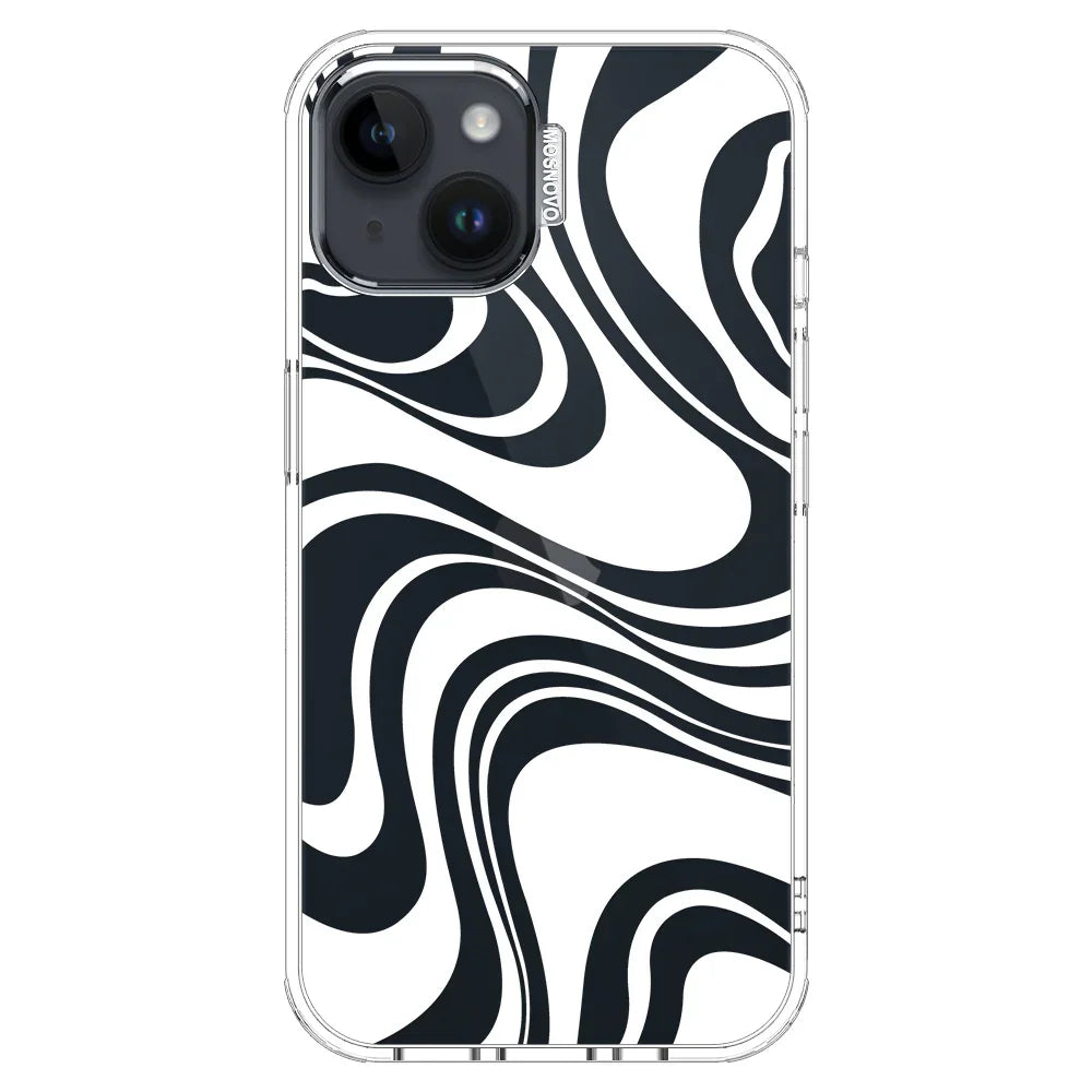 White Swirl Phone Case - iPhone 14 Case  MOSNOVO
