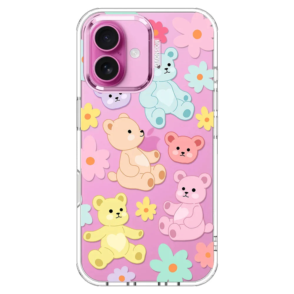 Cute Teddy Bear Phone Case - iPhone 16 Case MOSNOVO Cute Teddy Bear Phone Case - iPhone 16 Case MOSNOVO