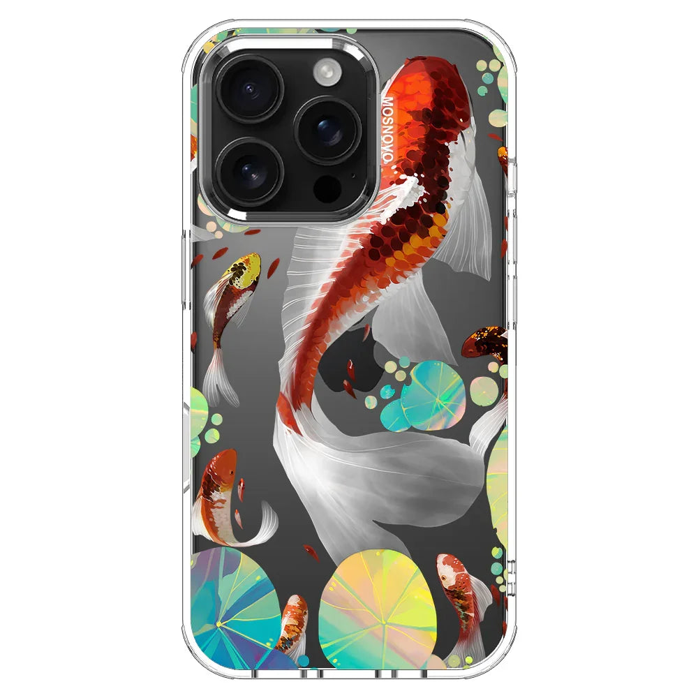 Koi Art Phone Case - iPhone 16 Pro Case Clear