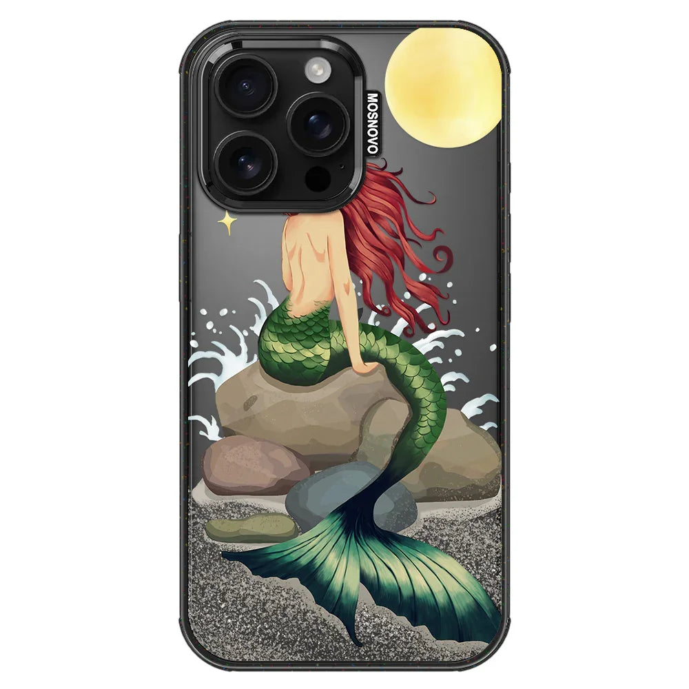 Fairy Mermaid Phone Case - iPhone 16 Pro Max Case Clear Black ShockStone
