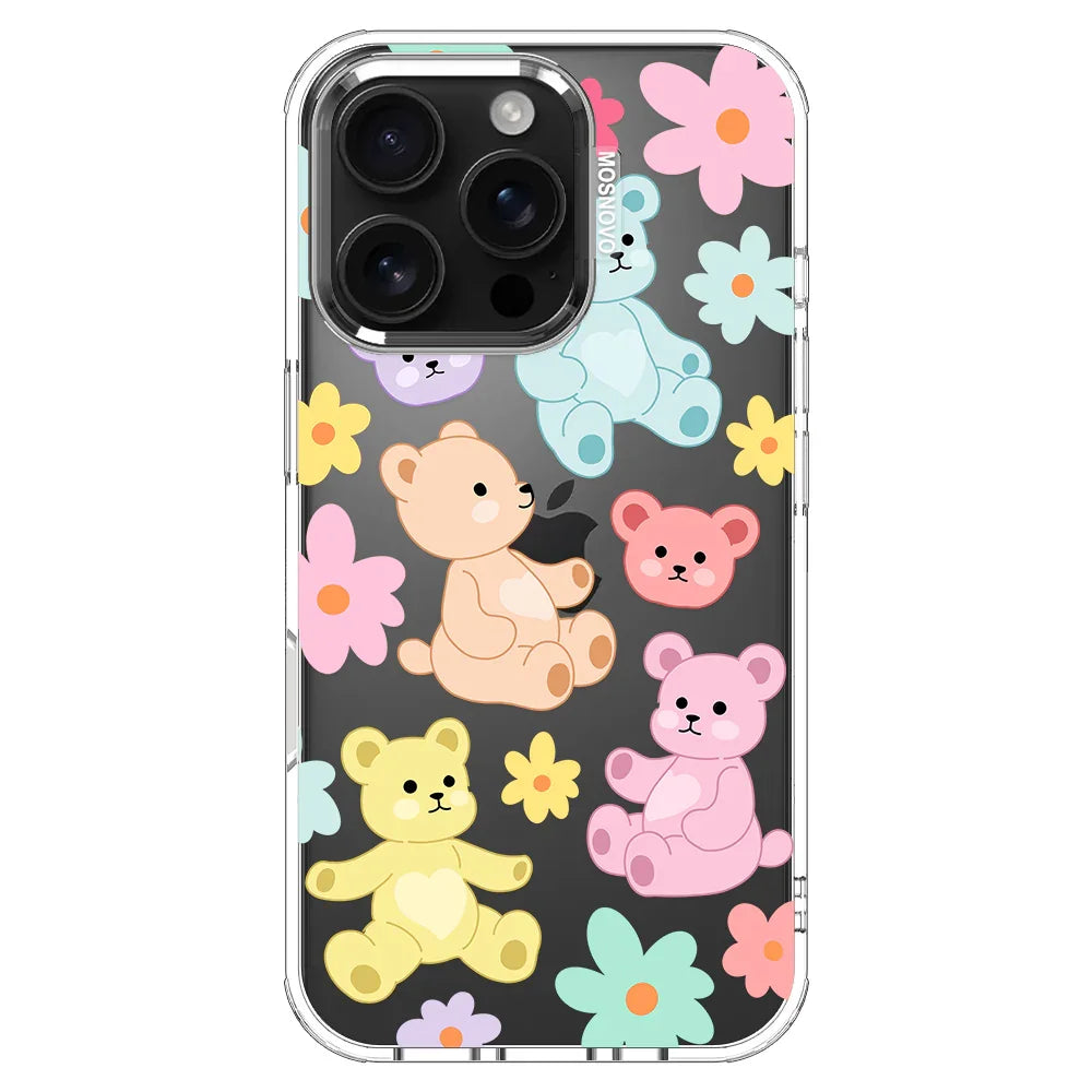Cute Teddy Bear Phone Case - iPhone 16 Pro Case Clear