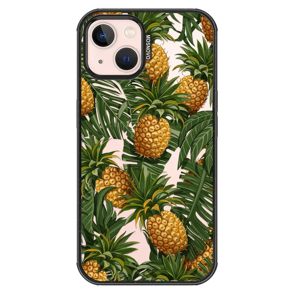Pineapples Phone Case - iPhone 13 Case Clear Black ShockStone