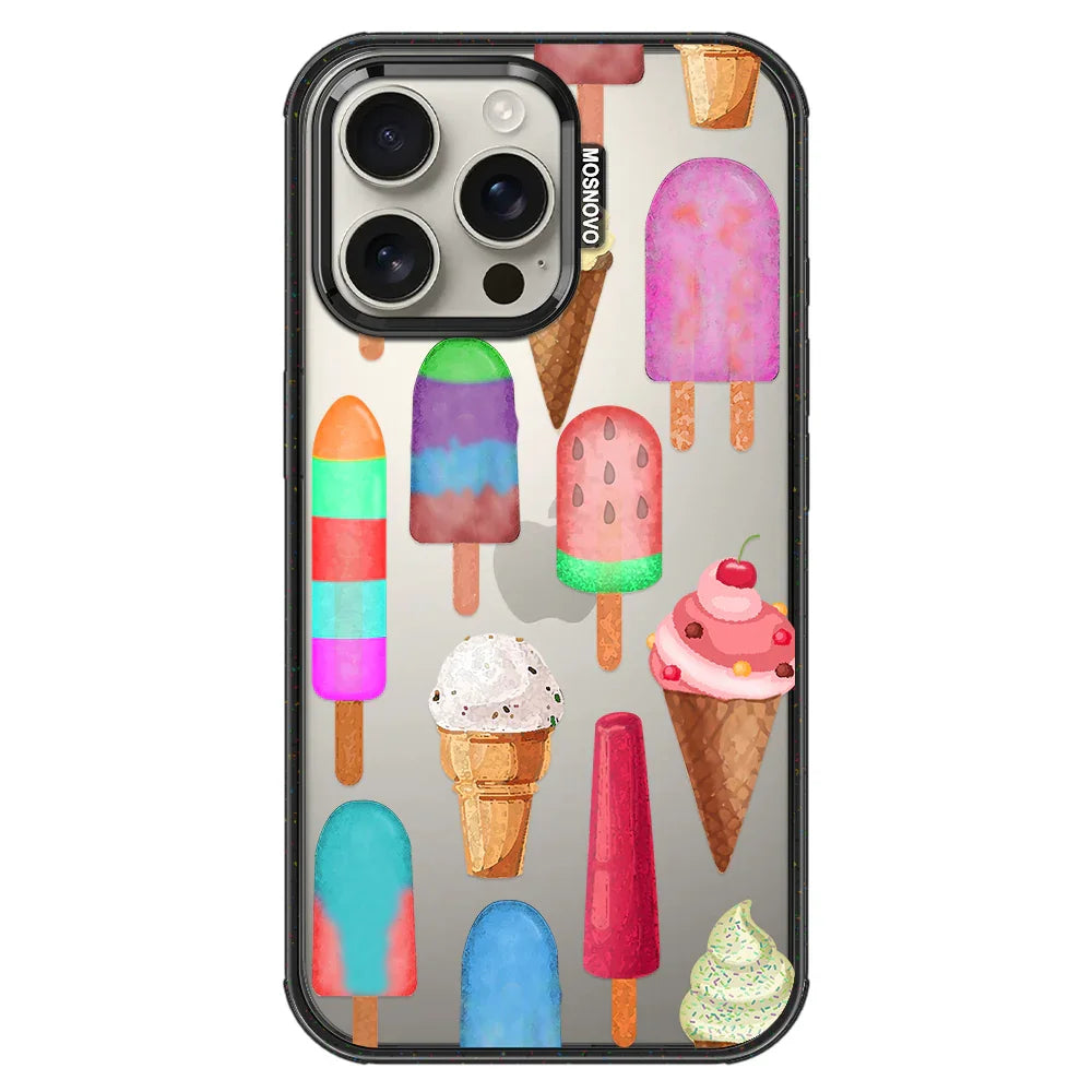 Ice Cream Phone Case - iPhone 16 Pro Max Case Clear Black ShockStone