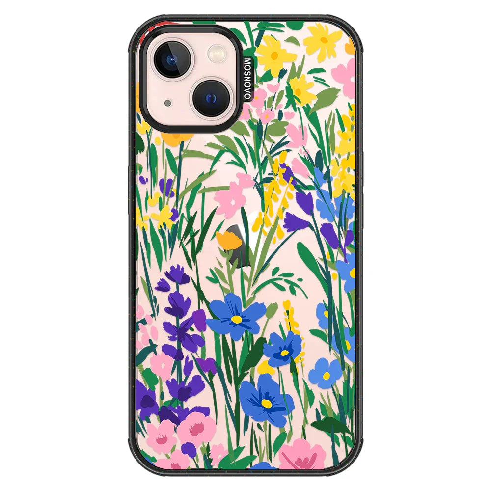 Spring Flower Phone Case - iPhone 13 Case Clear Black ShockStone
